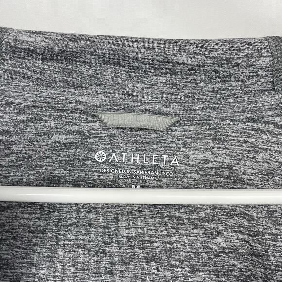 Athleta Size M Pacifica Illume UPF Relaxed Jacket Hoodie Thumbholes Gray Zip Up - Picture 9 of 12